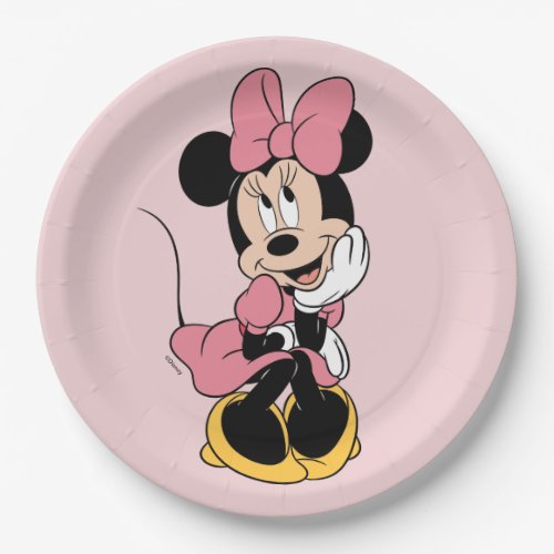 Minnie Mouse  Posing in Pink Paper Plates