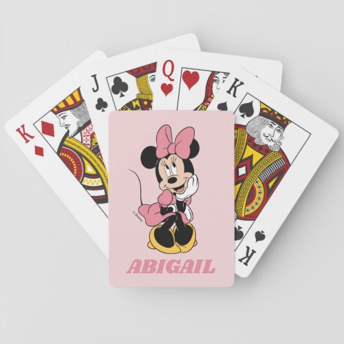 Minnie Mouse  Posing in Pink Playing Cards