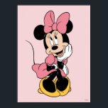 Minnie Mouse | Posing in Pink Poster<br><div class="desc">This cute graphic features Minnie Mouse posing in a pink dress and bow.</div>
