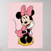 Personalized - Minnie Mouse | Posing in Pink Poster | Zazzle