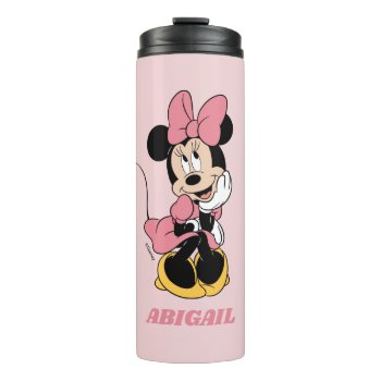 Minnie Mouse | Posing In Pink Thermal Tumbler by MickeyAndFriends at Zazzle