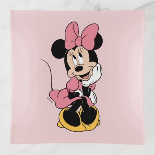 Minnie Mouse  Posing in Pink Trinket Tray