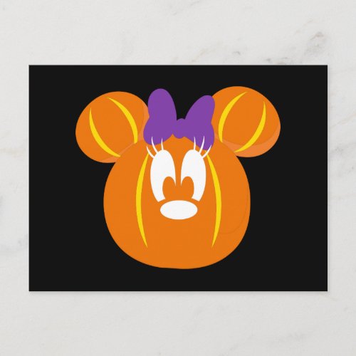 Minnie Mouse Pumpkin Postcard