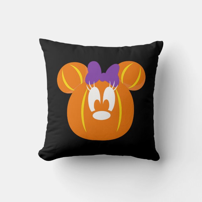 Minnie Mouse Pumpkin Throw Pillow (Front)