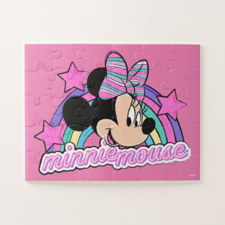 Minnie Mouse Rainbow and Stars Jigsaw Puzzle