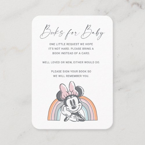 Minnie Mouse Rainbow  Books for Baby Insert Card