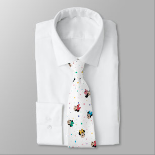 Minnie Mouse Rainbow Bow Pattern 2 Neck Tie
