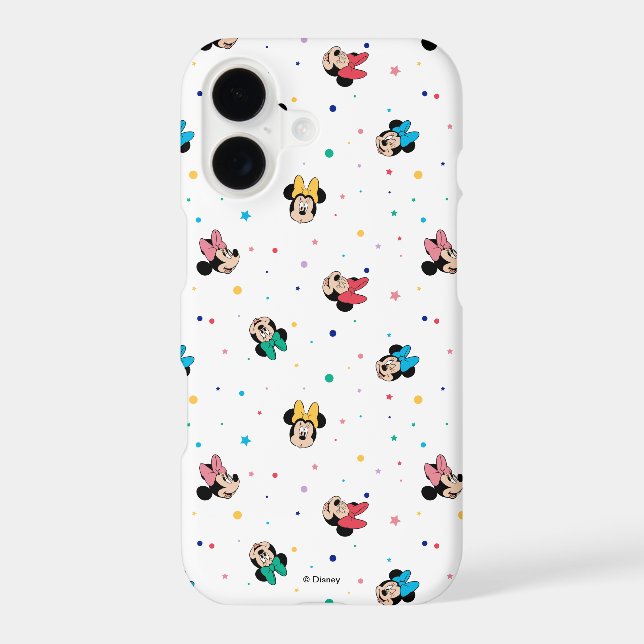 Minnie Mouse Rainbow Bow Pattern Iphone Case (Back)