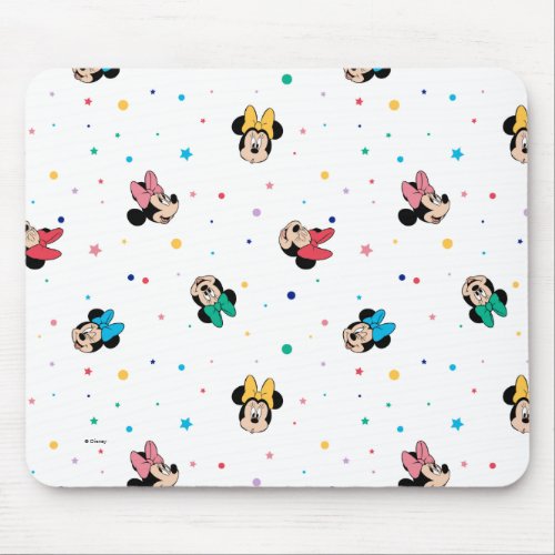 Minnie Mouse Rainbow Bow Pattern Mouse Pad