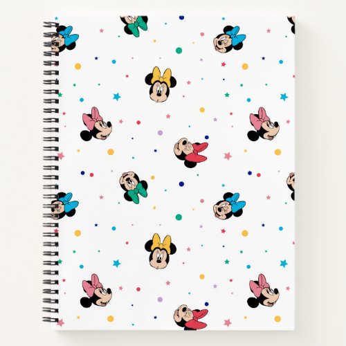 Minnie Mouse Rainbow Bow Pattern Notebook