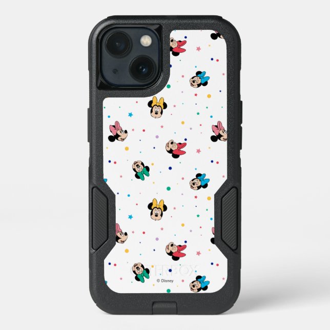 Minnie Mouse Rainbow Bow Pattern Otterbox iPhone Case (Back)