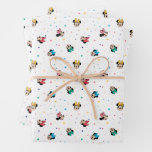 Minnie Mouse Rainbow Bow Pattern Wrapping Paper Sheets