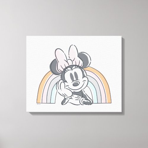 Minnie Mouse Rainbow Canvas Print