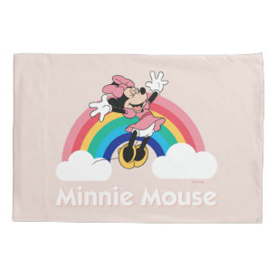 Minnie Mouse   Rainbow & Clouds Pillow Case