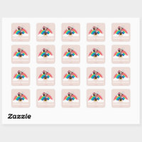 Minnie Mouse, Posing in Pink Classic Round Sticker, Zazzle