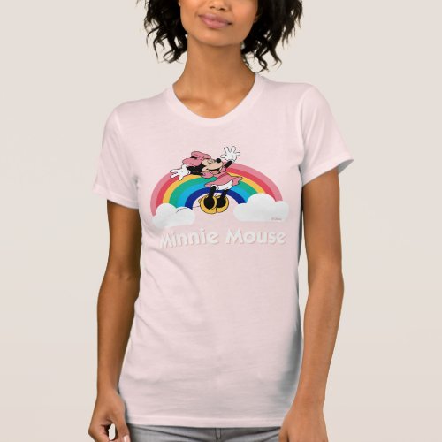 Minnie Mouse  Rainbow  Clouds T_Shirt