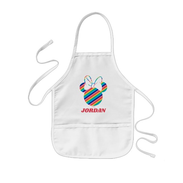 Minnie Mouse Rainbow Icon Kids' Apron (Front)