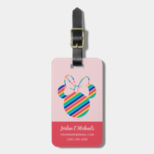 Minnie Mouse Rainbow Icon Luggage Tag