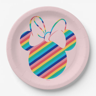 Minnie Mouse Rainbow Icon Paper Plates