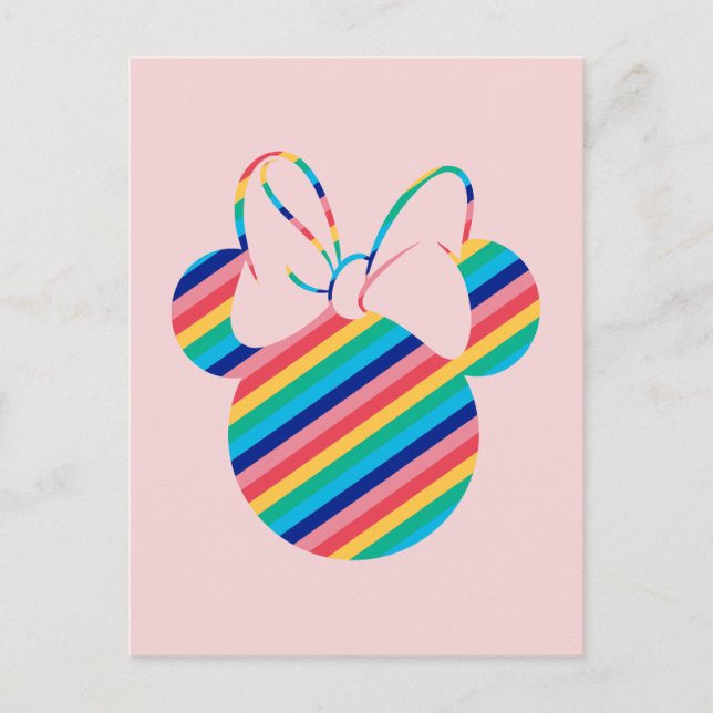 Minnie Mouse Rainbow Icon Postcard (Front)