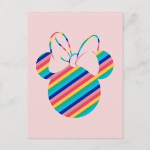 Minnie Mouse Rainbow Icon Postcard