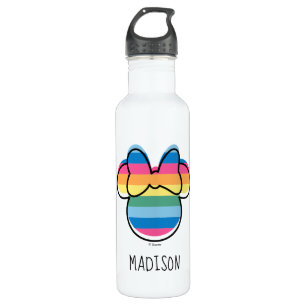 Minnie Mouse   Rainbow Icon Stainless Steel Water Bottle