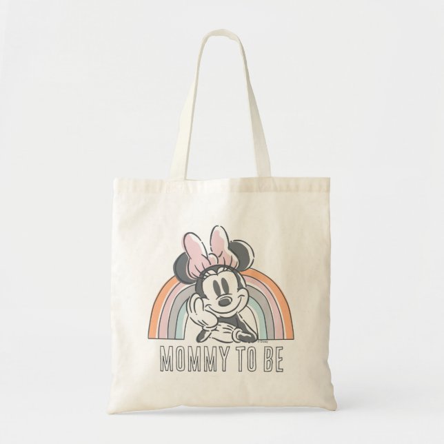 Minnie Mouse Rainbow | Mommy to Be Tote Bag (Front)