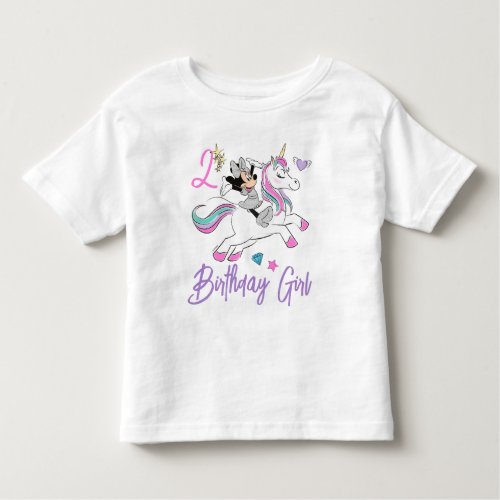 Minnie Mouse  Rainbow Unicorn _ Birthday Girl Toddler T_shirt