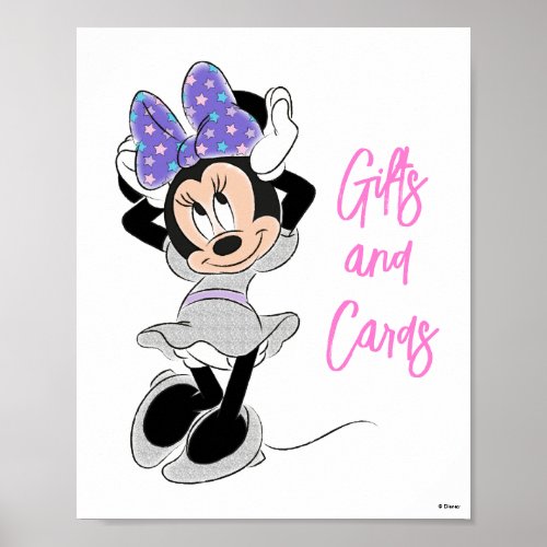 Minnie Mouse  Rainbow Unicorn Girls Birthday Poster