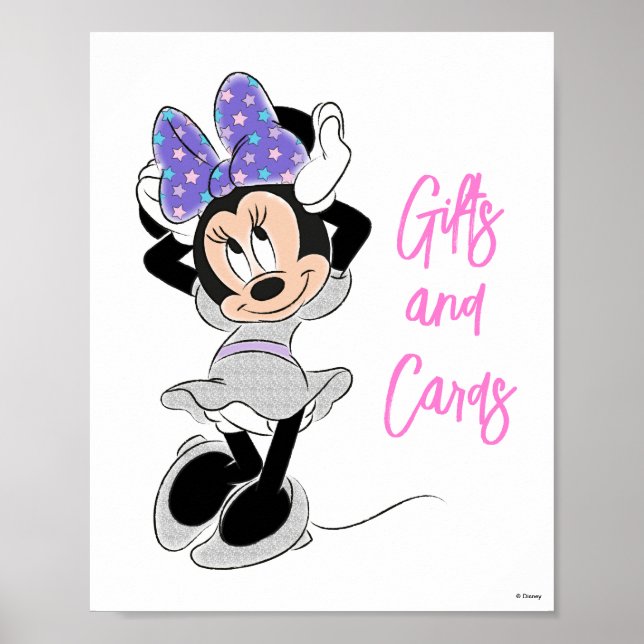 Minnie Mouse | Rainbow Unicorn Girls Birthday Poster (Front)