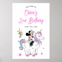 Minnie Mouse | Rainbow Unicorn Girls Birthday