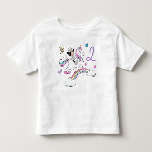 Minnie Mouse  Rainbow Unicorn Girls Birthday Toddler T_shirt