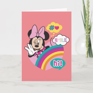 Minnie Mouse Rainbow Wink - Hi Card