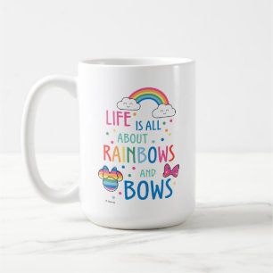 Minnie Mouse   Rainbows and Bows Coffee Mug