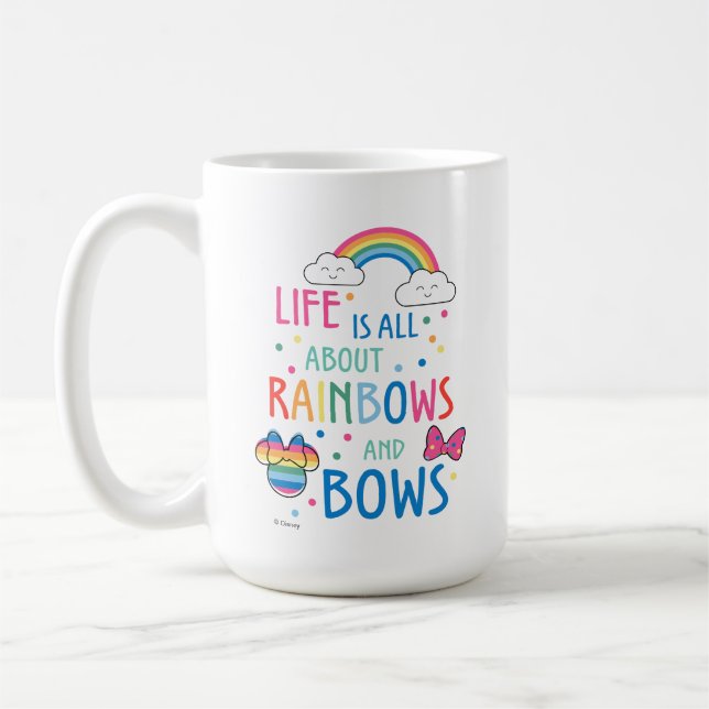 Minnie Mouse | Rainbows and Bows Coffee Mug (Left)