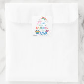 Minnie Mouse | Rainbows and Bows Square Sticker (Bag)