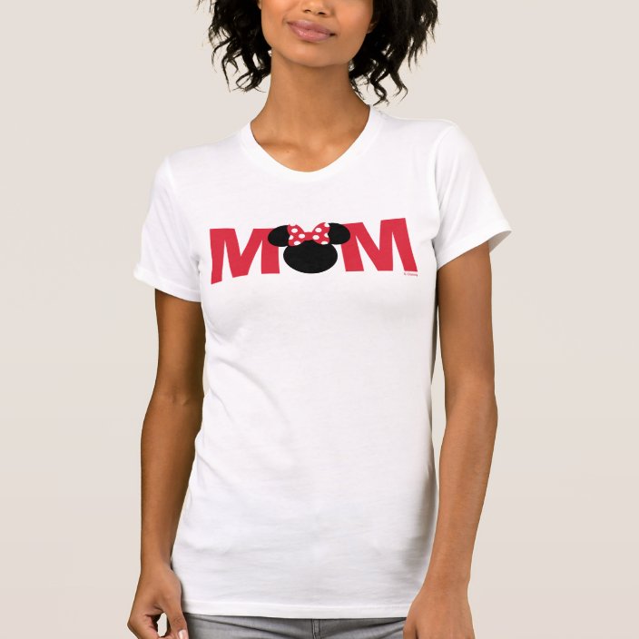 Minnie Mouse | Red and White - Mom T-Shirt | Zazzle.com