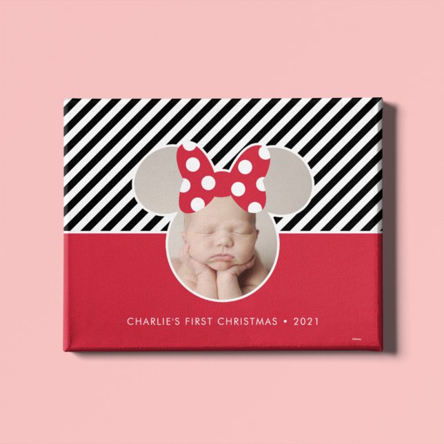 Minnie Mouse - Red | Baby's 1st Christmas - Photo Canvas Print (Creator Uploaded)