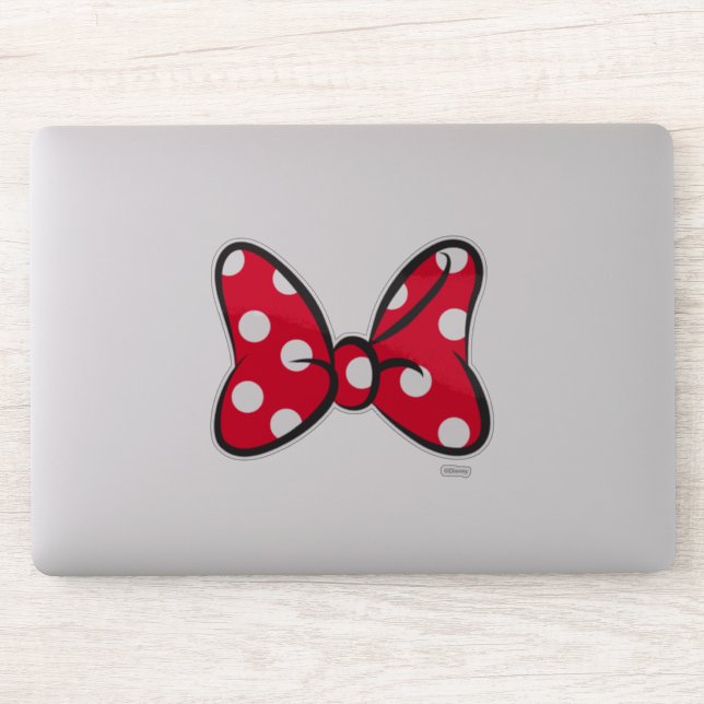 Minnie Mouse | Red Polka Dot Bow Sticker (Computer)