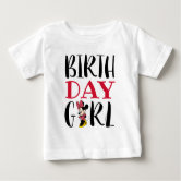 Minnie Mouse, Gold & Pink Birthday Baby T-Shirt