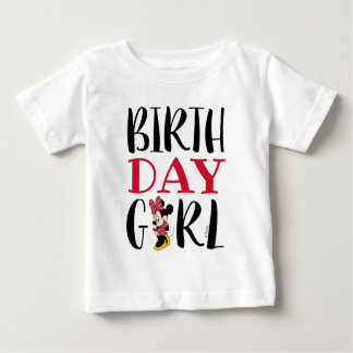 Minnie Mouse | Red & White Birthday Girl Baby T-Shirt