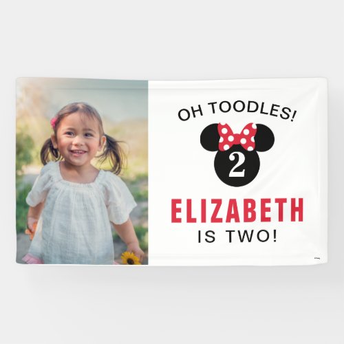 Minnie Mouse  Red  White Birthday _ Photo Banner