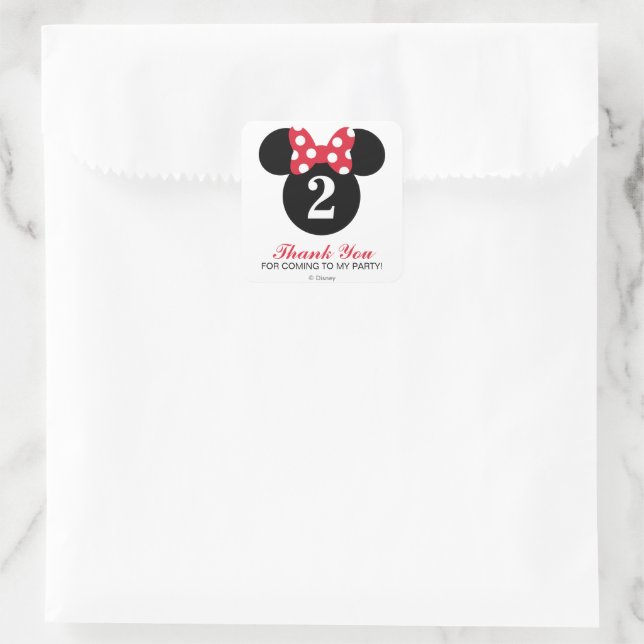 minnie-mouse-red-white-birthday-thank-you-square-sticker-zazzle for Free Printable Mickey Mouse Thank You Tags Minnie Mouse | Red & White Birthday Thank You Square Sticker | Zazzle for Free Printable Mickey Mouse Thank You Tags
