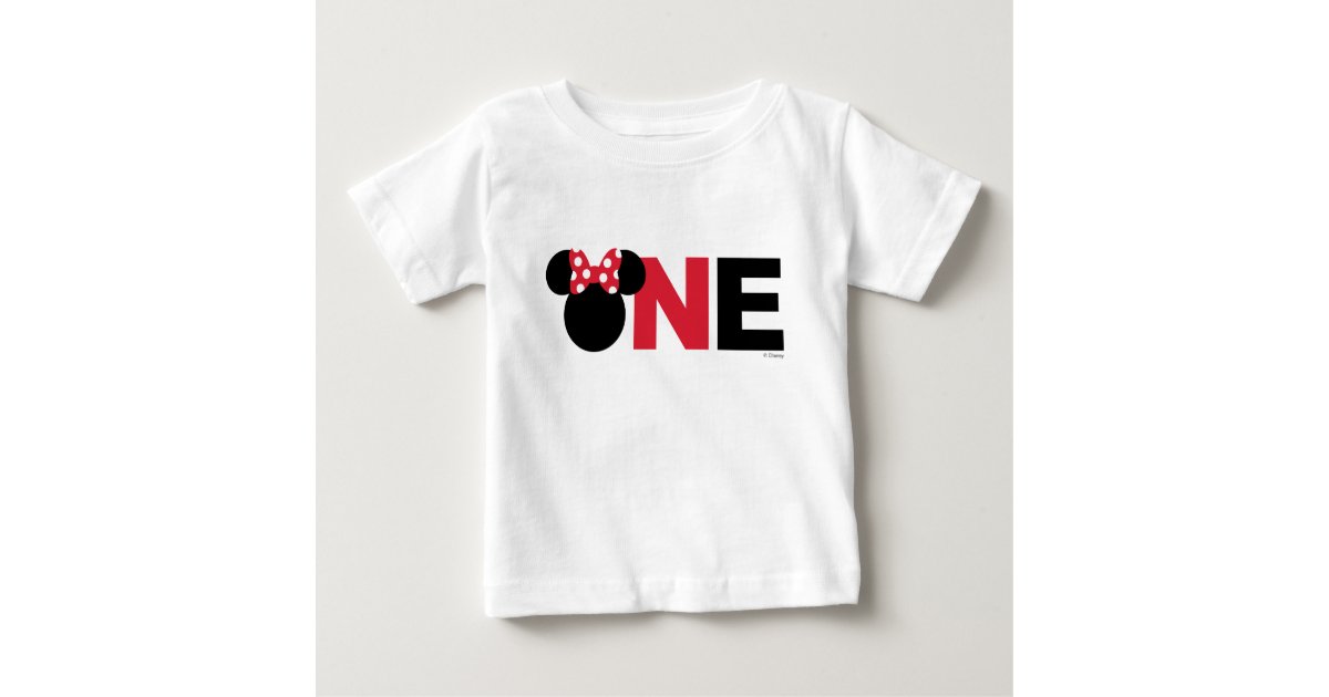 identificatie Moeras Dekbed Minnie Mouse | Red & White First Birthday Baby T-Shirt | Zazzle