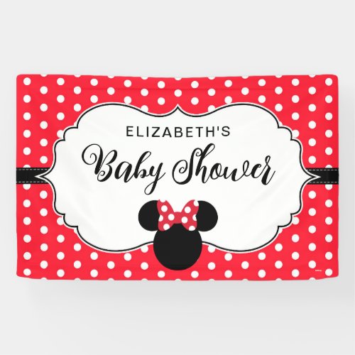 Minnie Mouse  Red  White Polka Dot Baby Shower Banner