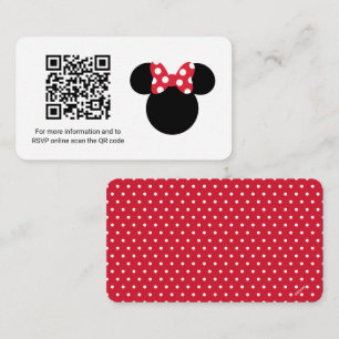 Minnie Mouse   Red & White Polka Dot Baby Shower Enclosure Card