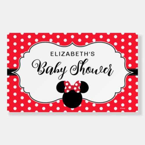 Minnie Mouse  Red  White Polka Dot Baby Shower Foam Board