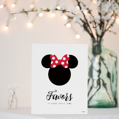 Minnie Mouse | Red &amp; White Polka Dot Baby Shower Foam Board