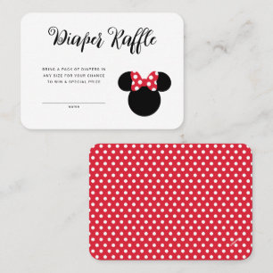 Minnie Mouse Red & White Polka Dot Baby Shower Place Card