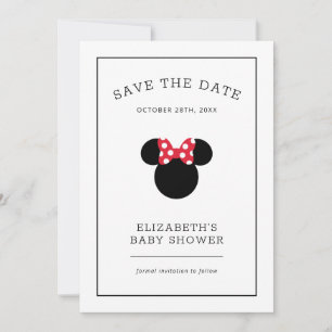 Minnie Mouse   Red & White Polka Dot Baby Shower Save The Date